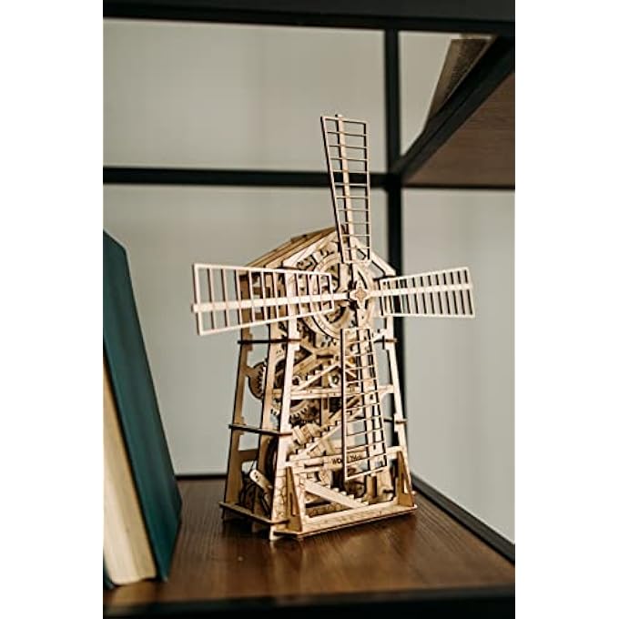 3D MECHANICAL MODEL MECHANICAL WINDMILL WOODEN PUZZLE, ASSEMBLY CONSTRUCTOR, BRAIN TEASER, BEST DIY TOY, IQ GAME FOR TEENS AND ADULTS - Image 4
